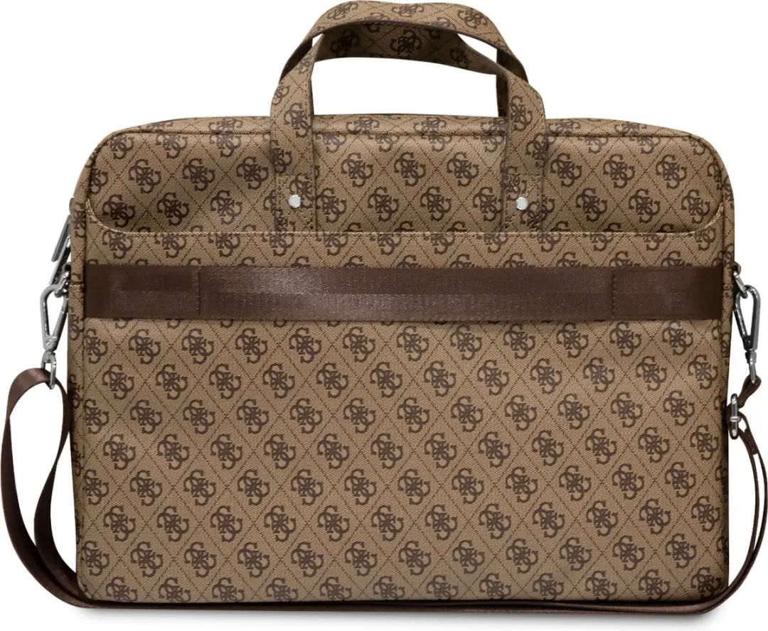 Guess 4G PU Triangle Logo Laptoptas 16" - Bruin