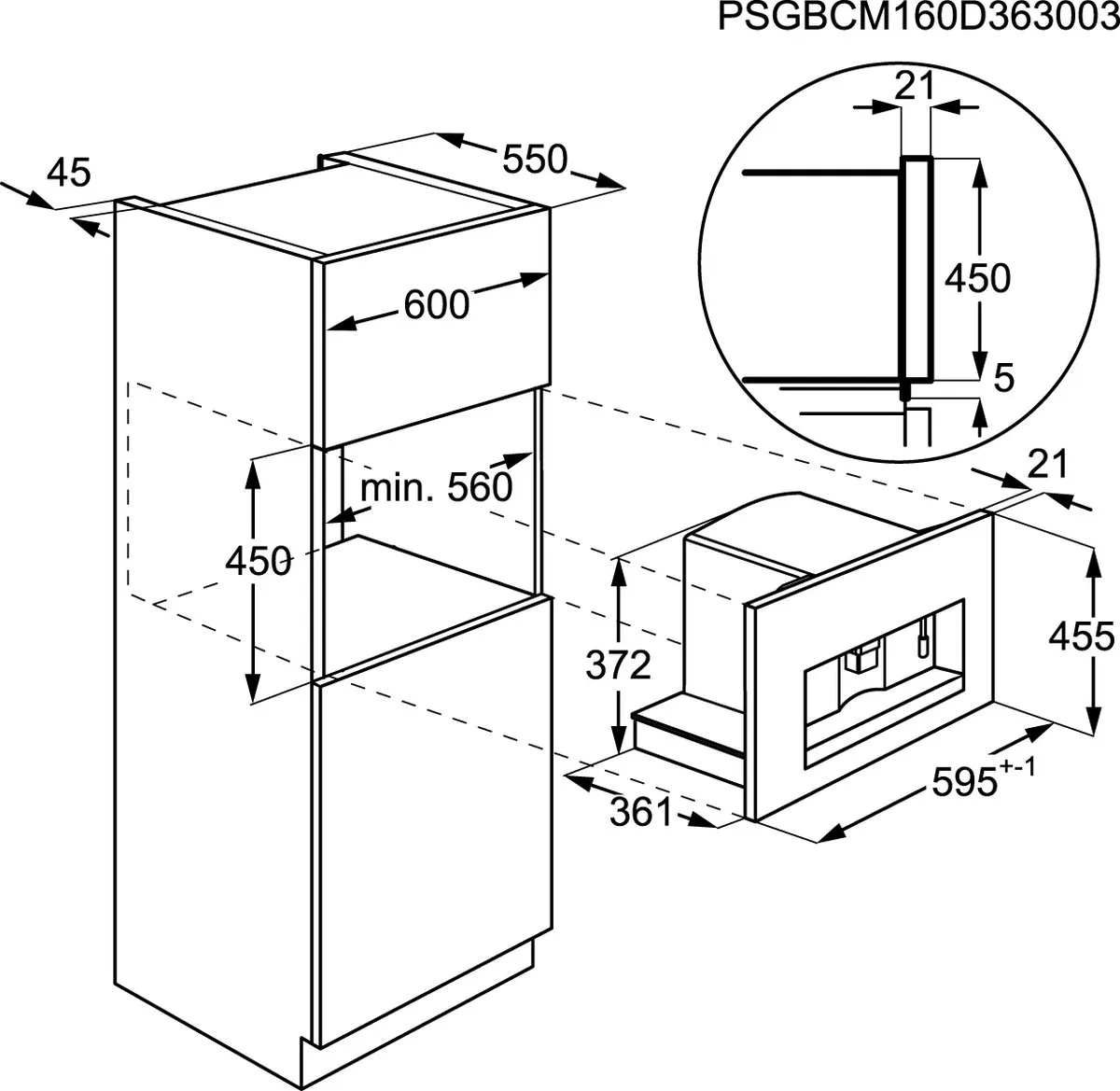 AEG KKE884500B Volledig Automatische Espressomachine - 2 Kopjes - Zwart