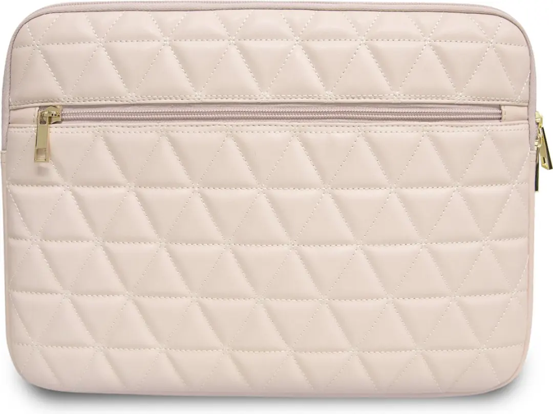 GUESS Quilted Sleeve 13 inch - Roze - 2 Vakken