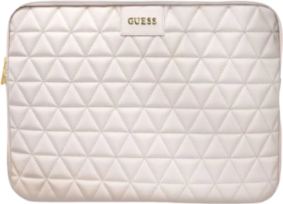 GUESS Quilted Sleeve 13 inch - Roze - 2 Vakken