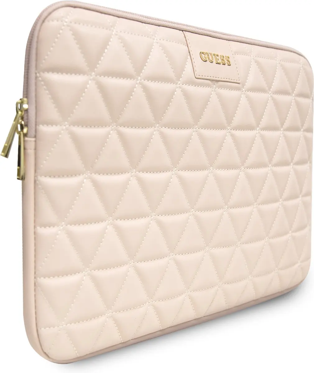 GUESS Quilted Sleeve 13 inch - Roze - 2 Vakken