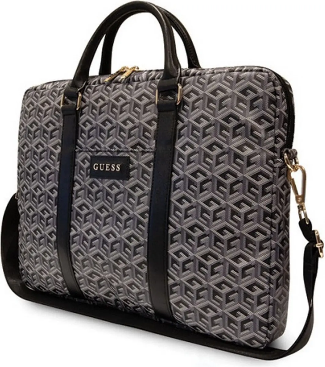 Guess G-Cube Laptoptas GUCB15HGCFSEK - 16 Inch - Zwart