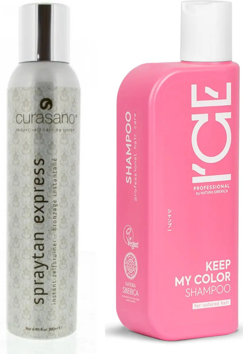 Curasano Spraytan Tanning Spray 200ml + Keep My Color Shampoo