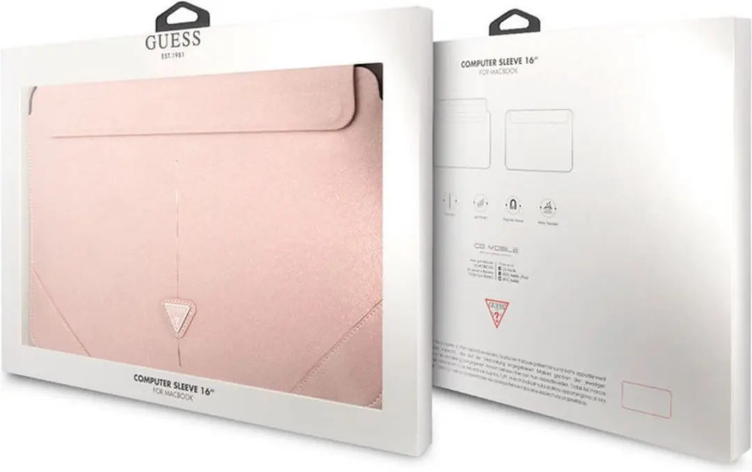 Guess Saffiano Laptoptas GUCS16PSATLP - 16" - Roze