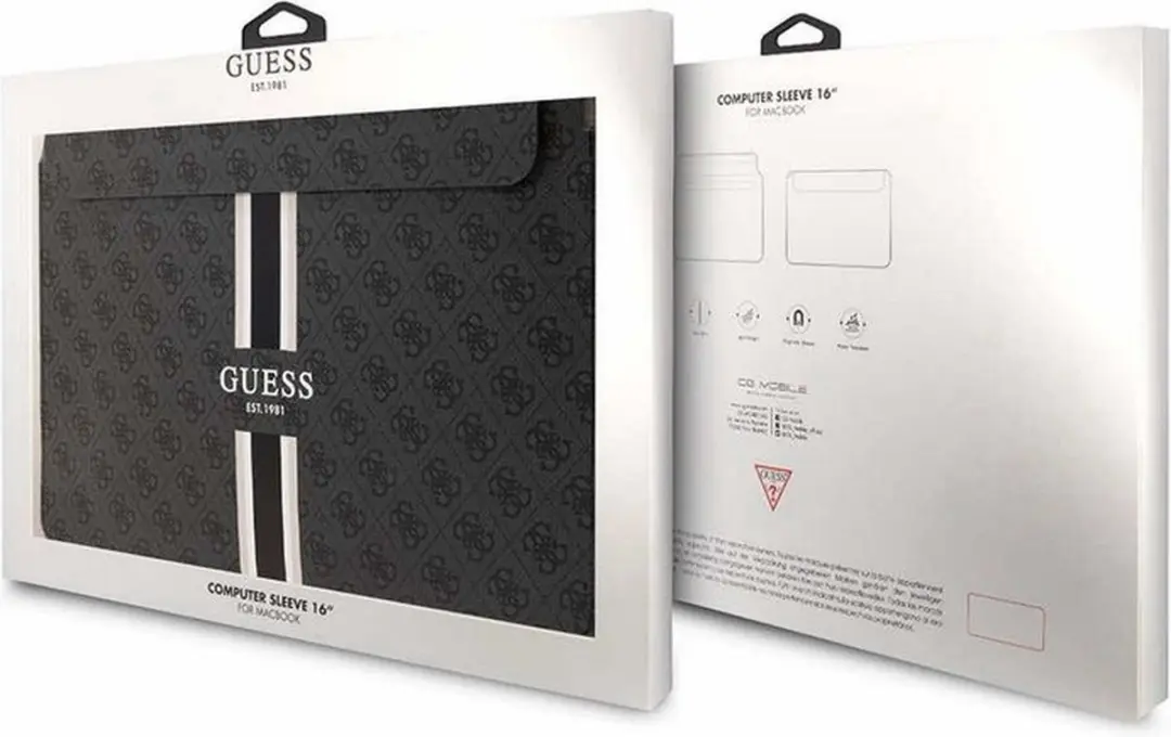GUESS 4G Printed Stripe Hoes MacBook 16" - Grijs