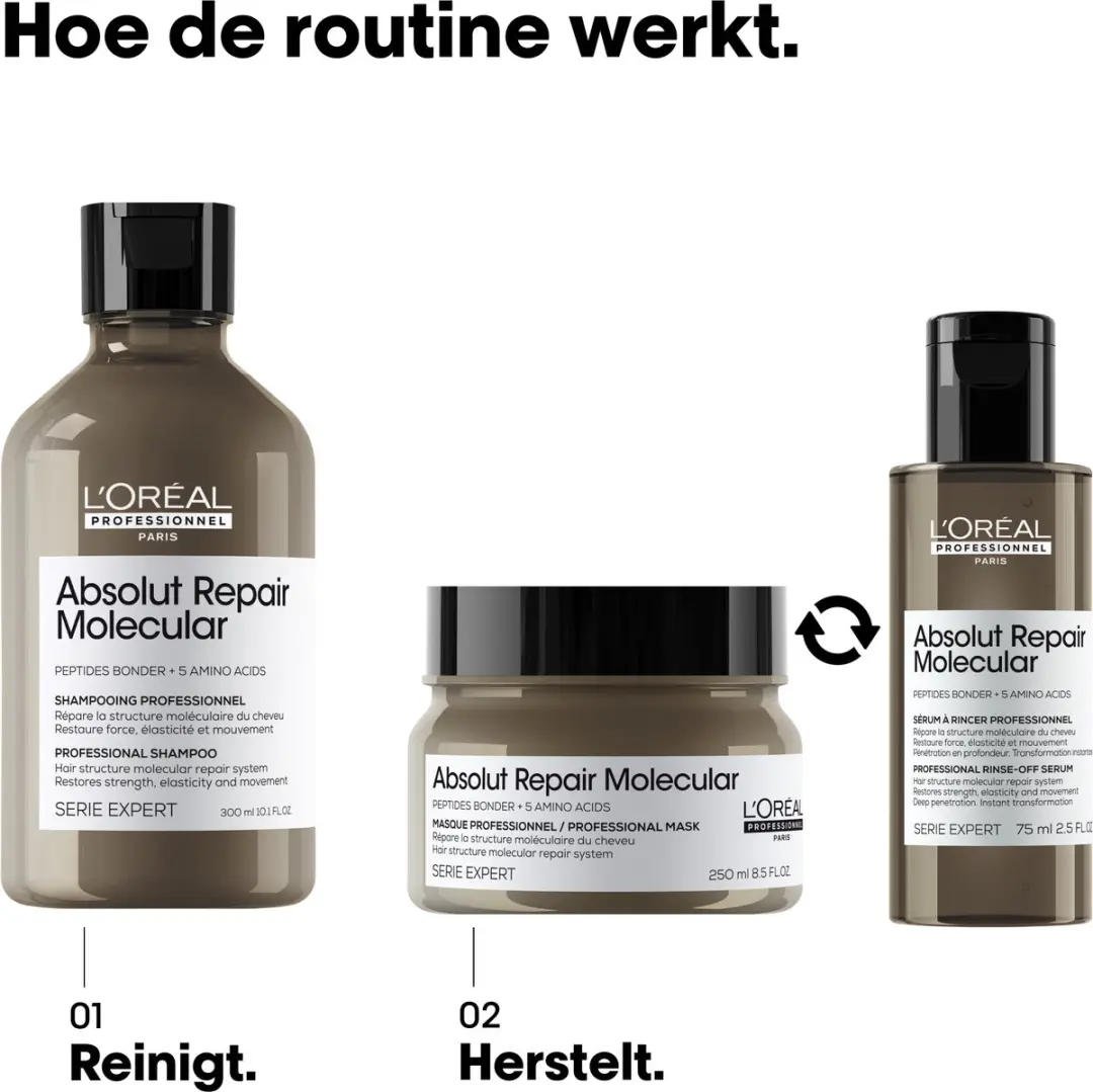 L'Oréal Professionnel Absolut Repair Molecular Bundel - 3 Stuks - afbeelding 6 van 6