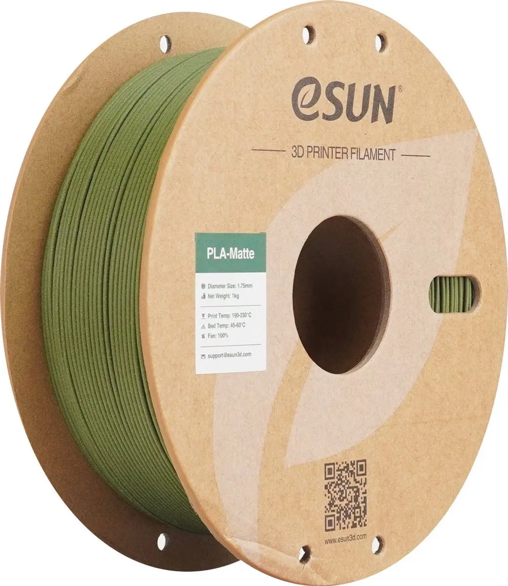 ESUN PLA-Matte Olijf Groen 3D Filament 1.75mm 1kg