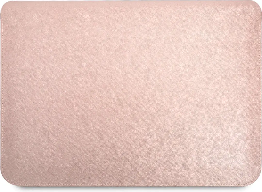 Guess Saffiano Triangle Sleeve 14" - Roze