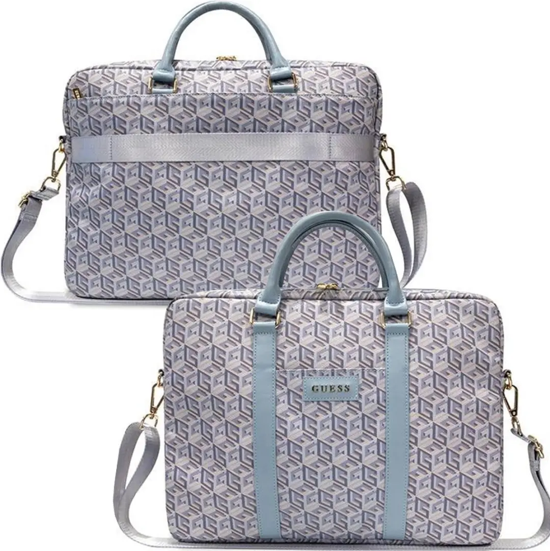 GUESS G-Cube Laptoptas GUCB15HGCFSEB - 16 Inch - Blauw