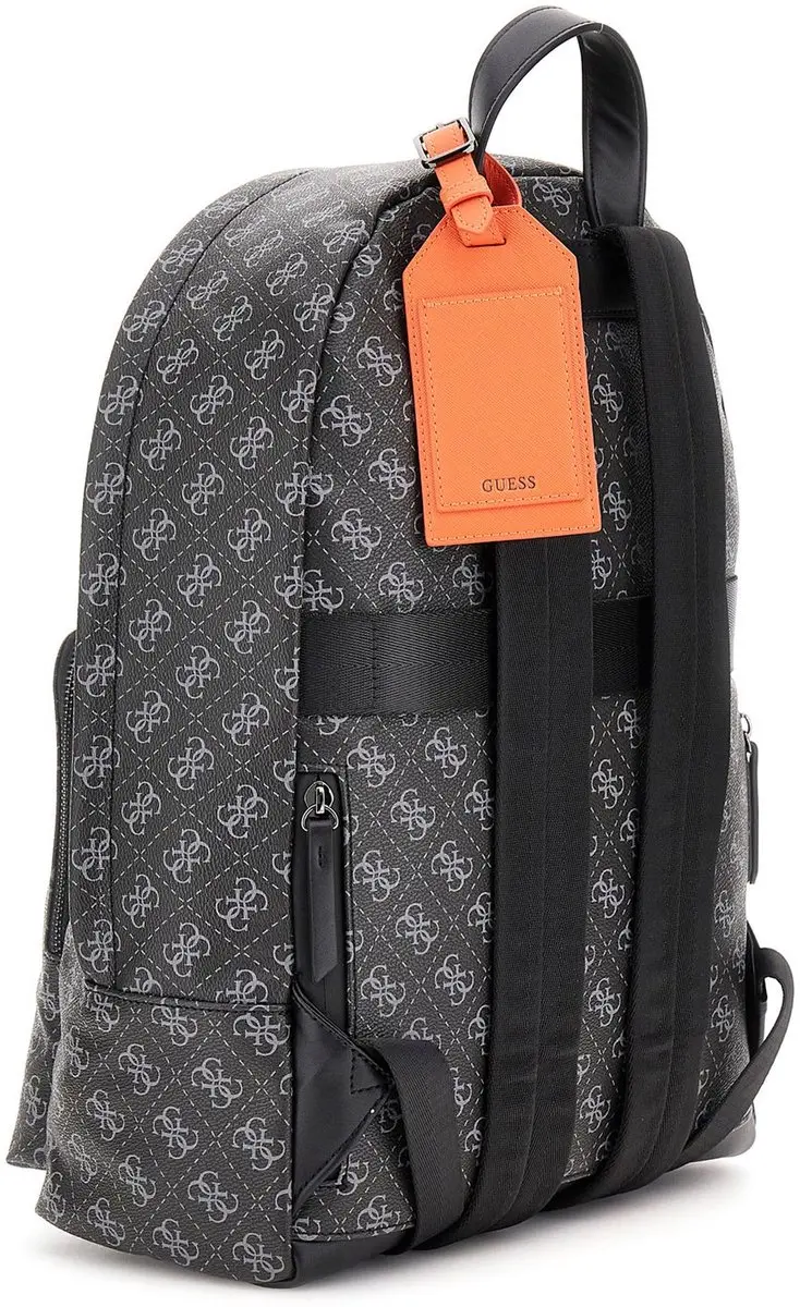 Guess Milano Backpack HMMILOP5219 - 10 inch - 5 Vakken - Dark Black/Orange