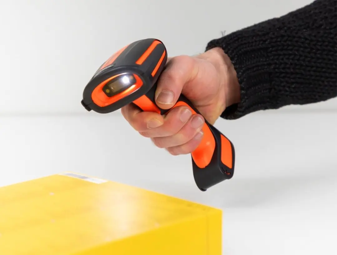 Delock 90556 Industriële Barcodescanner 1D/2D - Draadloos 2,4GHz/Bluetooth - Zwart/Oranje