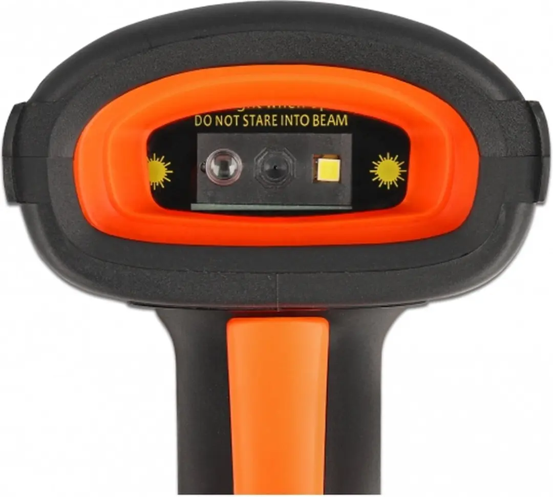 Delock 90556 Industriële Barcodescanner 1D/2D - Draadloos 2,4GHz/Bluetooth - Zwart/Oranje