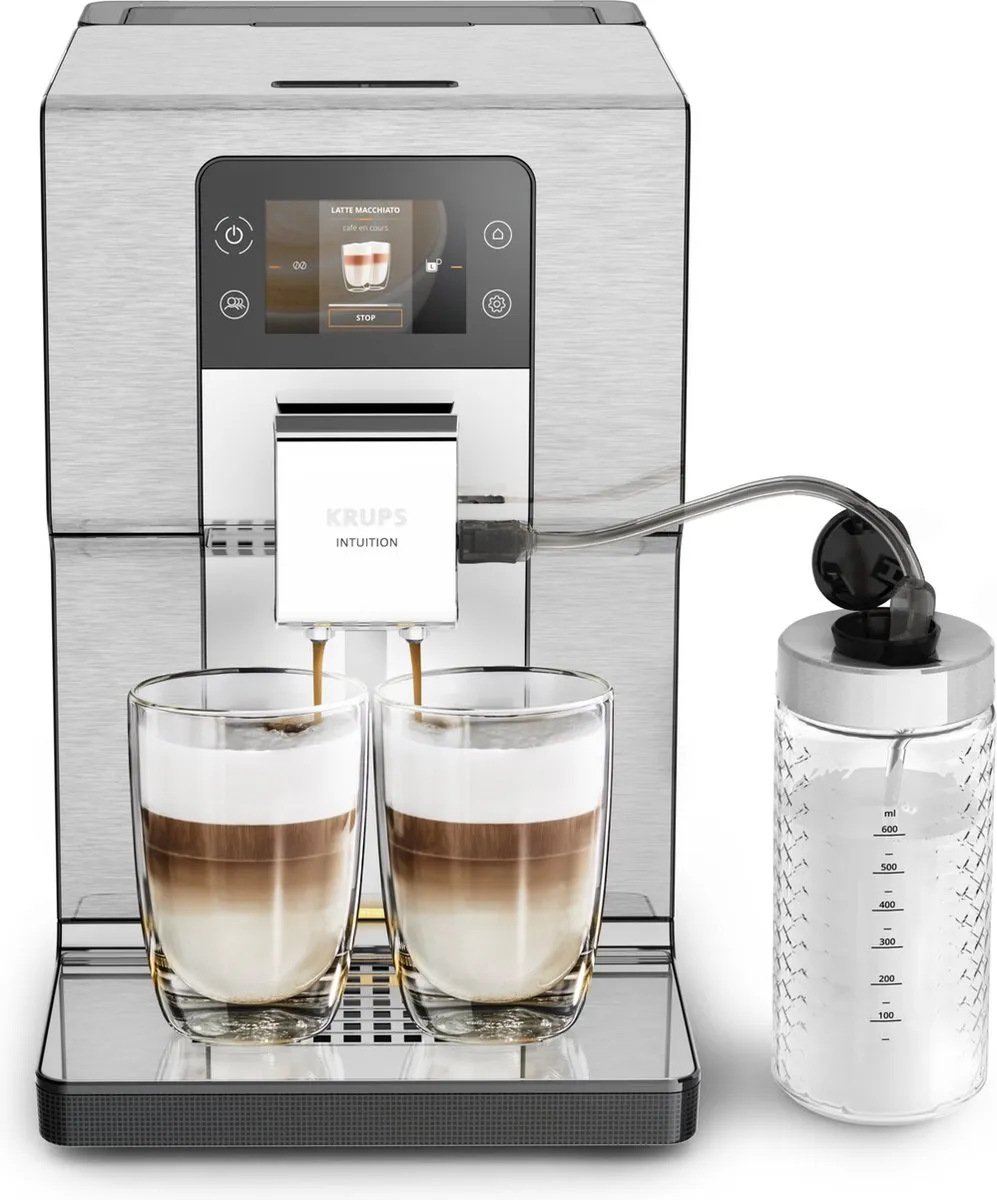 Krups Intuition EA877D10 Volautomatische Espressomachine - Metaal