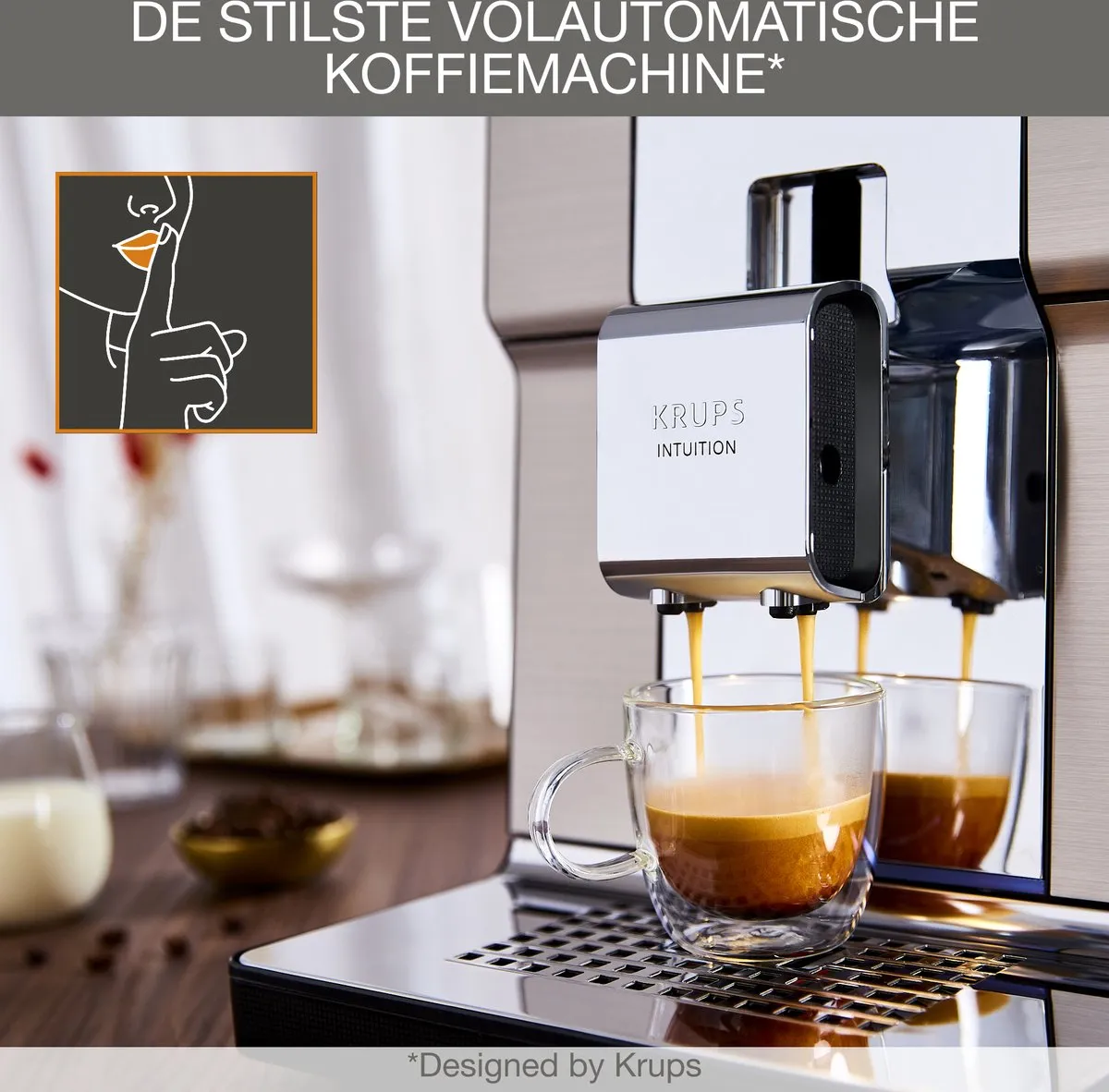 Krups Intuition EA877D10 Volautomatische Espressomachine - Metaal