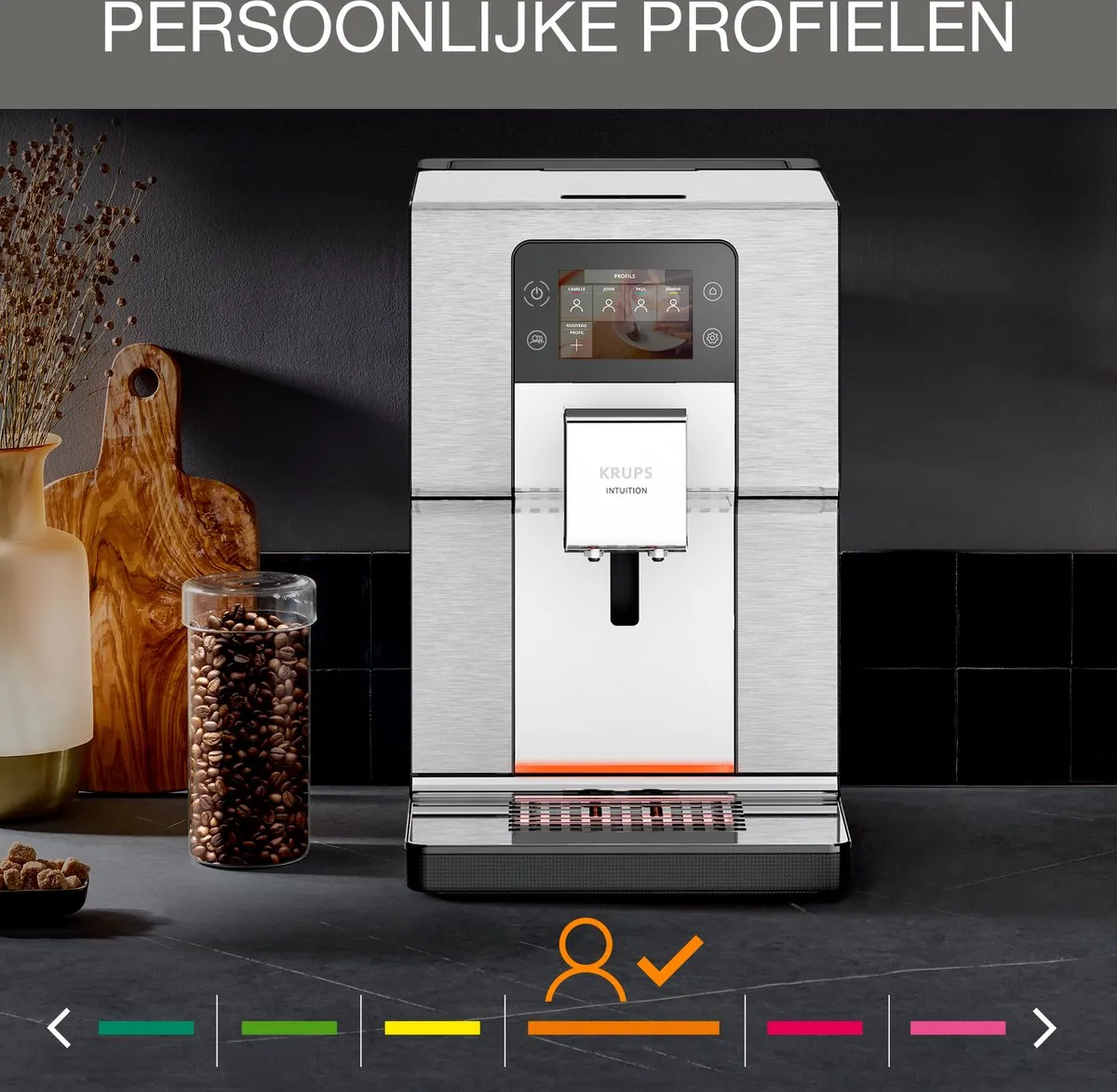 Krups Intuition EA877D10 Volautomatische Espressomachine - Metaal