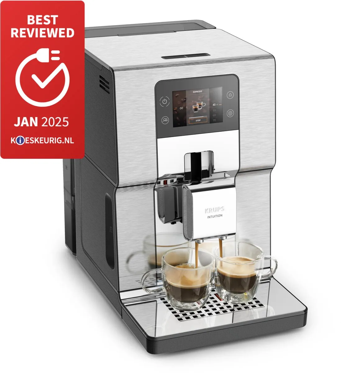 Krups Intuition EA877D10 Volautomatische Espressomachine - Metaal