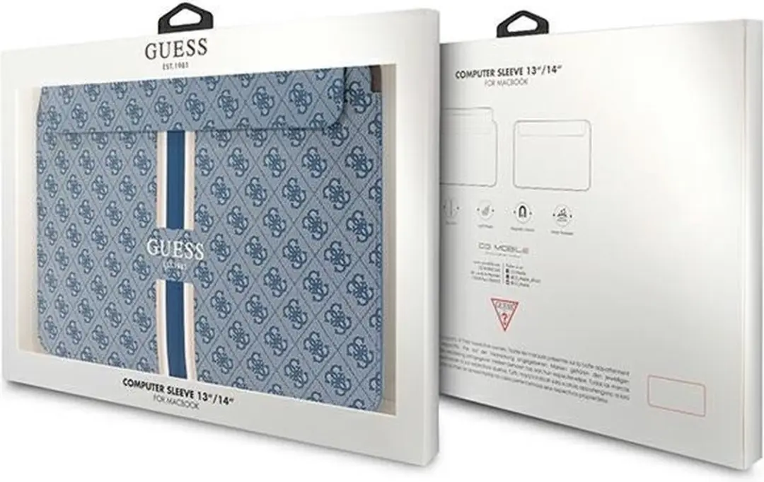 GUESS GUCS14P4RPSB Hoesje 14" - Blauw Strepen