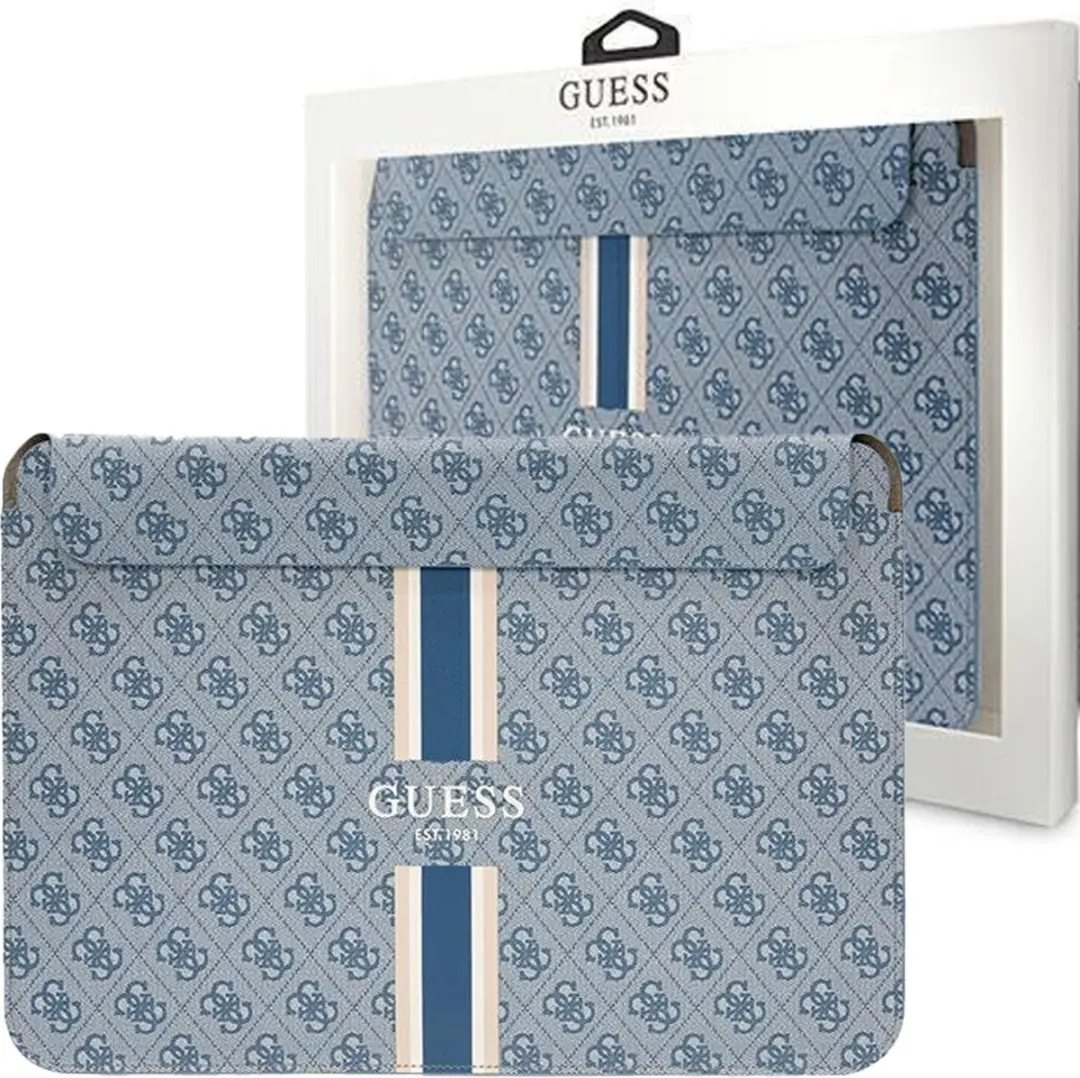 GUESS GUCS14P4RPSB Hoesje 14" - Blauw Strepen