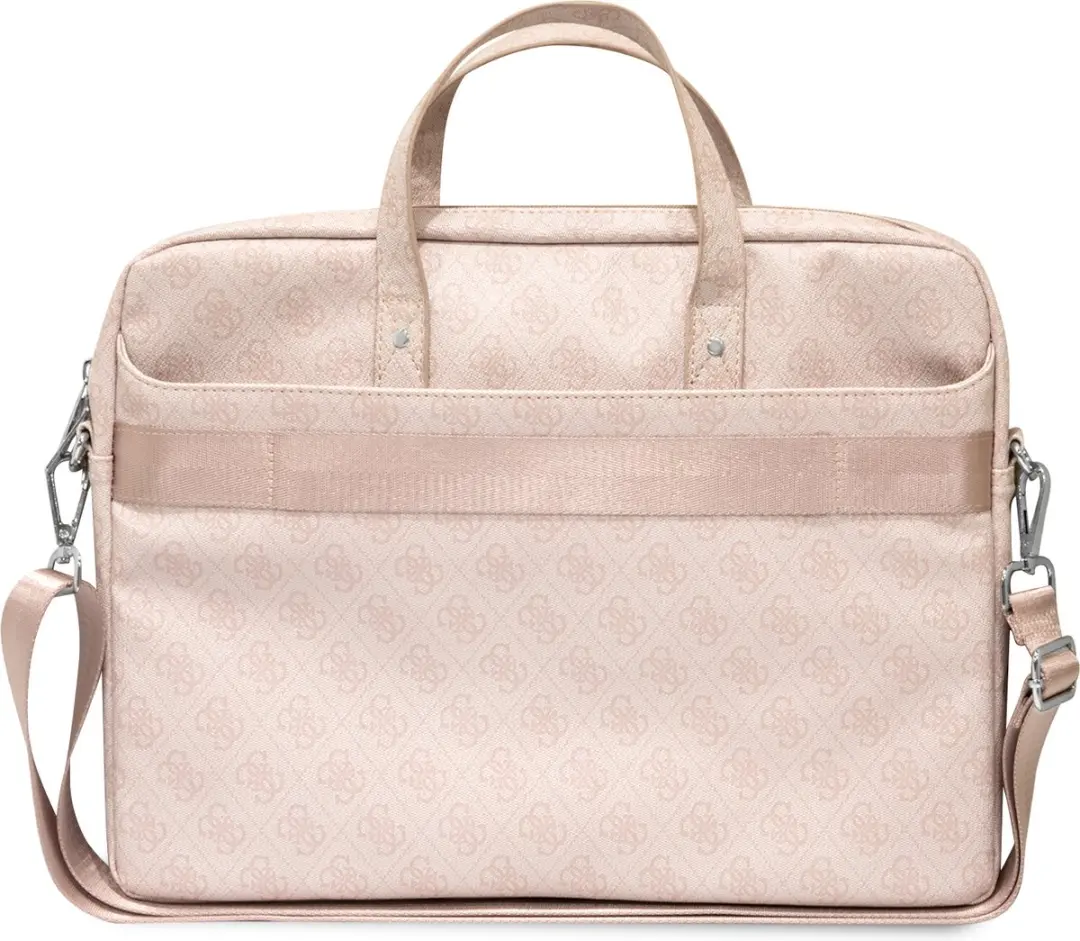 Guess 4G PU Triangle Logo Laptoptas 9121 - 16 inch - Roze