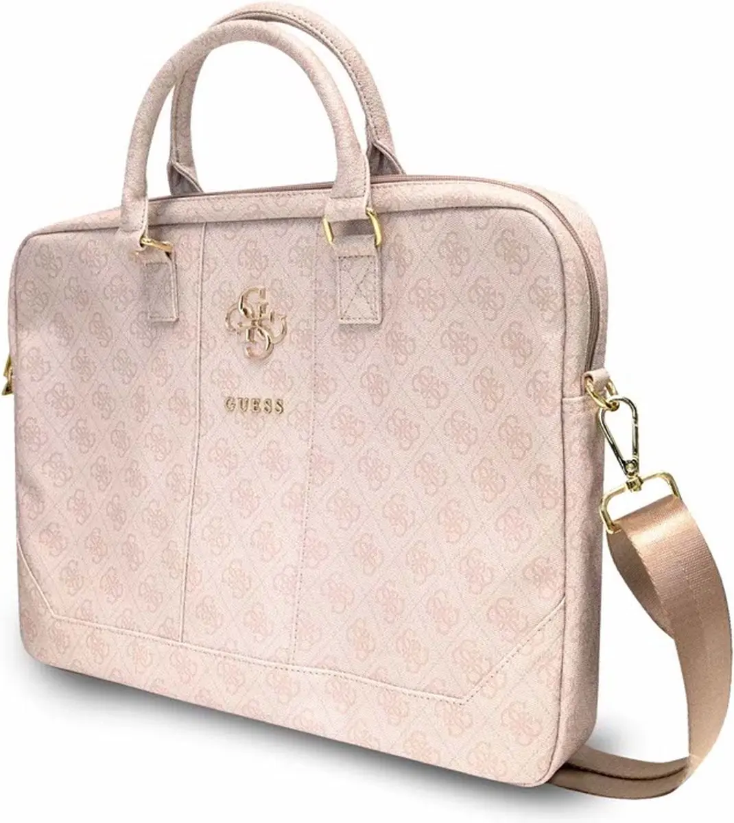 GUESS PU 4G Laptop Tas 15 inch - Roze