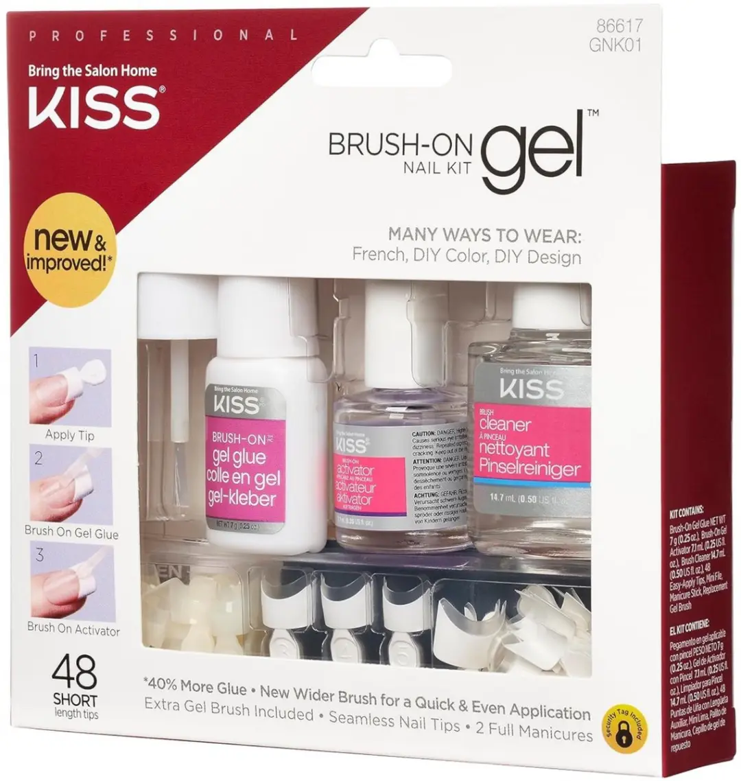 Kiss Plaknagels Brush-On Gel Nail Kit 3ml