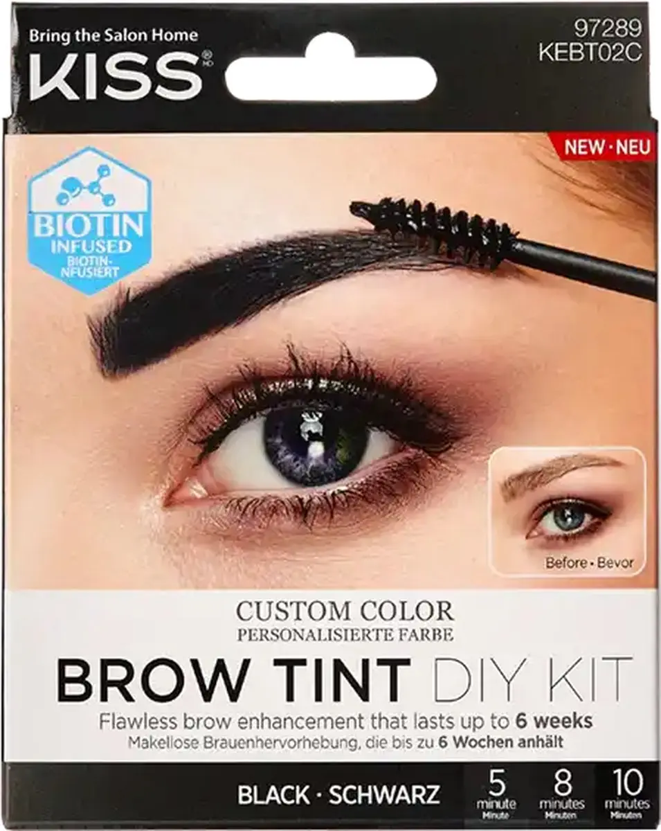 Kiss Brow Tint Kit Zwart