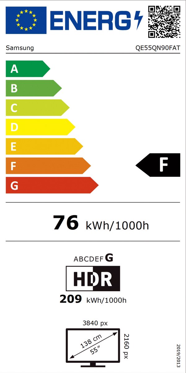 Samsung QE55QN90F - 55 inch - 4K Neo QLED - 2025 - Buitenlands model