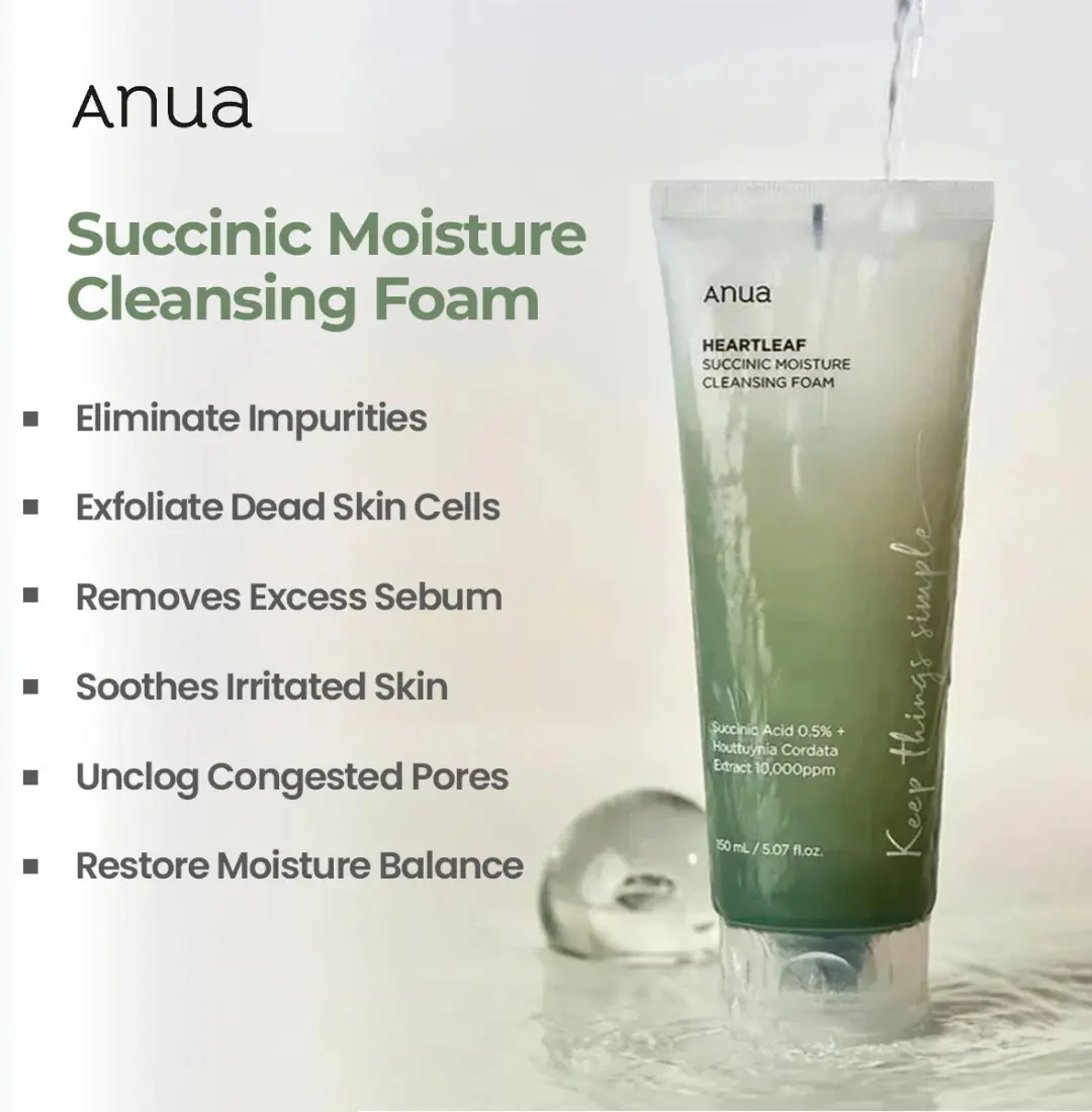 Anua Heartleaf + Succinic Acid Reinigingsgel 150ml - afbeelding 6 van 6