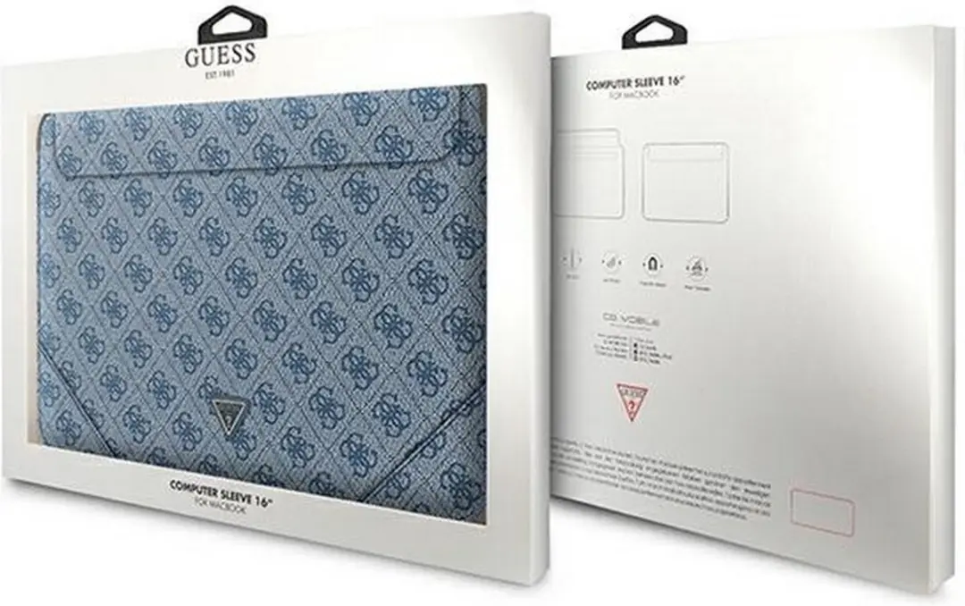 GUESS 4G Triangle Laptoptas GUCS16P4TB - 16" - Blauw