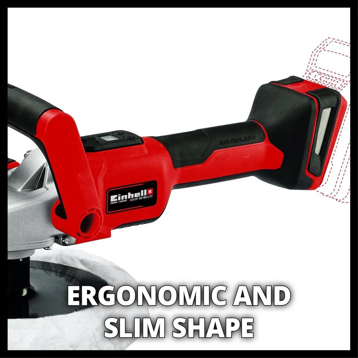 Einhell CE-CP 18/180 Li E BL Accu Polijst-/Schuurmachine - 18V - Ø180mm