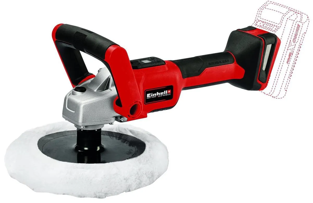 Einhell CE-CP 18/180 Li E BL Accu Polijst-/Schuurmachine - 18V - Ø180mm