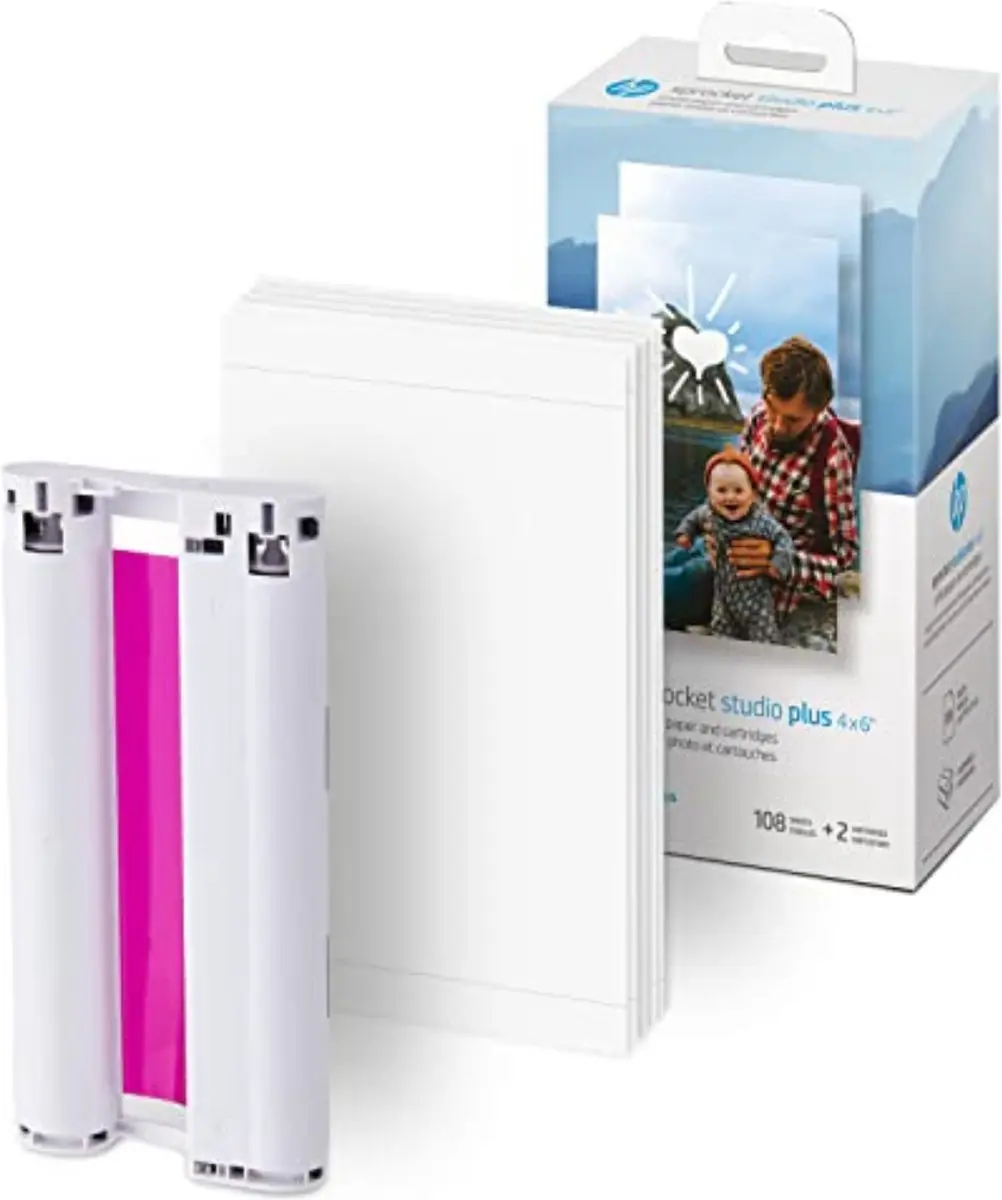 HP Sprocket HPIS4X6C108 Cartridges & Fotopapier - 108 Prints - Wit
