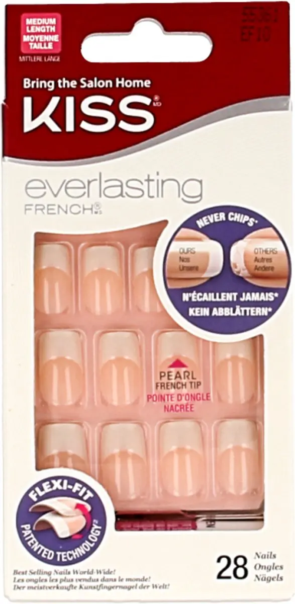 Kiss Everlasting French Manicure Set Wedding Gown - 28 Stuks