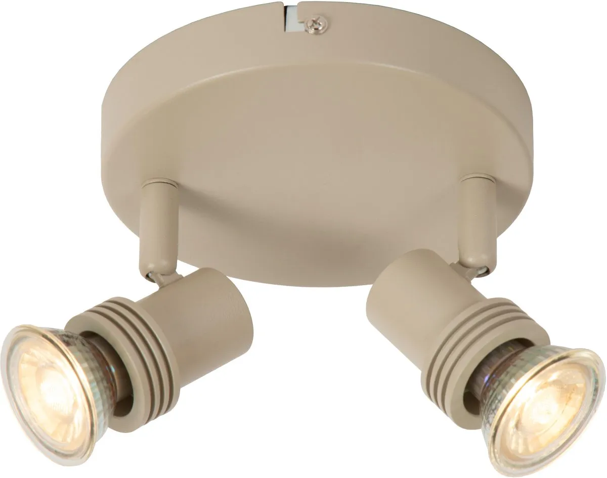 Lucide KIANTI Plafondspot Ø15cm - 2xGU10 Taupe