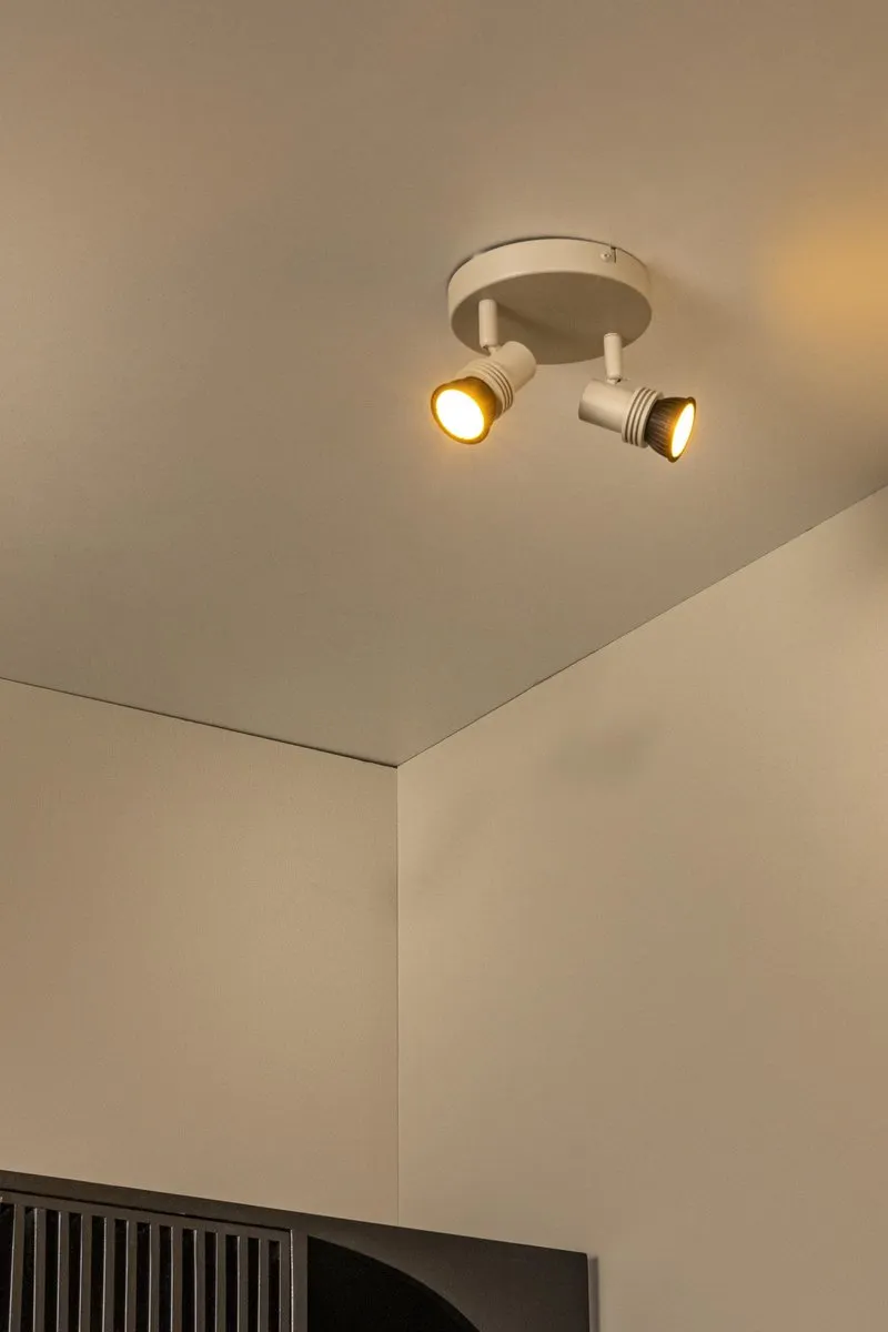 Lucide KIANTI Plafondspot Ø15cm - 2xGU10 Taupe