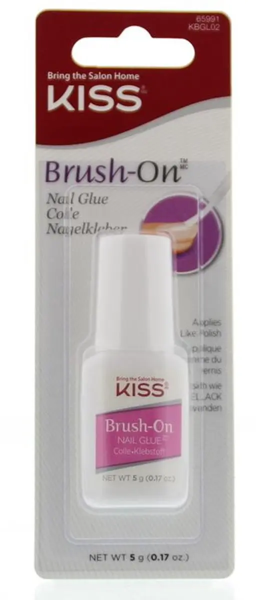 Kiss Nagellijm Brush On - 5g - Transparant