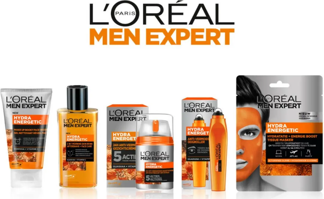 L'Oréal Paris Men Expert Hydra Energetic Gezichtsmasker - 20 Stuks
