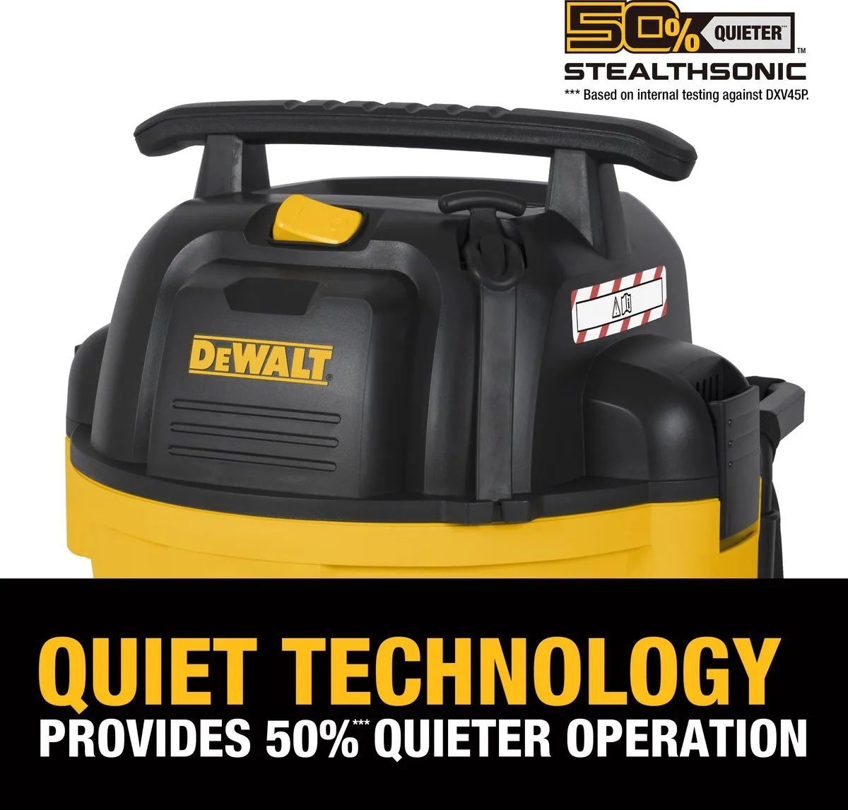DeWalt DXV34P-QT Stofzuiger 960W - 34L - Geel/Zwart
