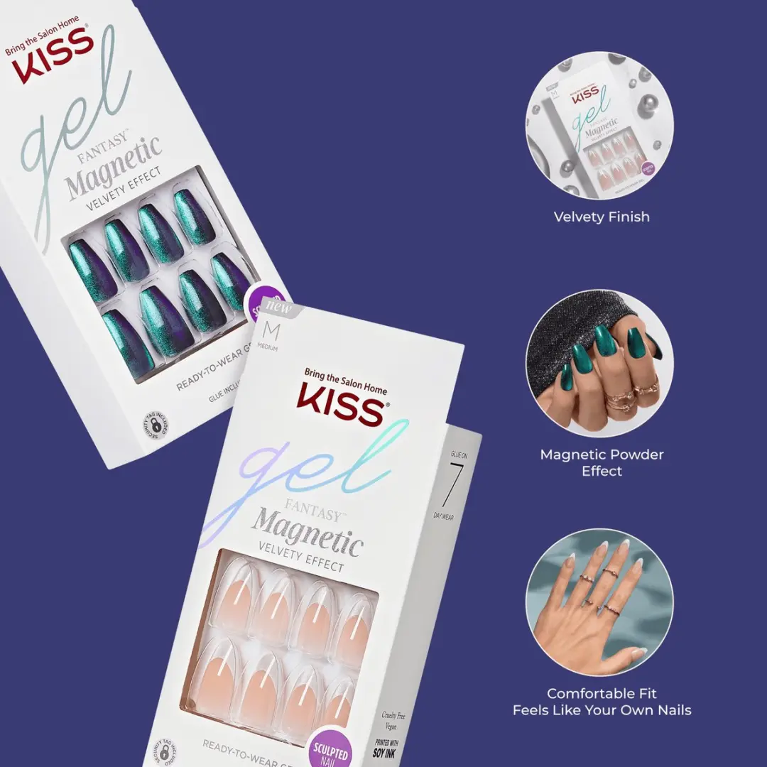 Kiss Magnetic Fantasy North Coast Nagels - 28 Stuks