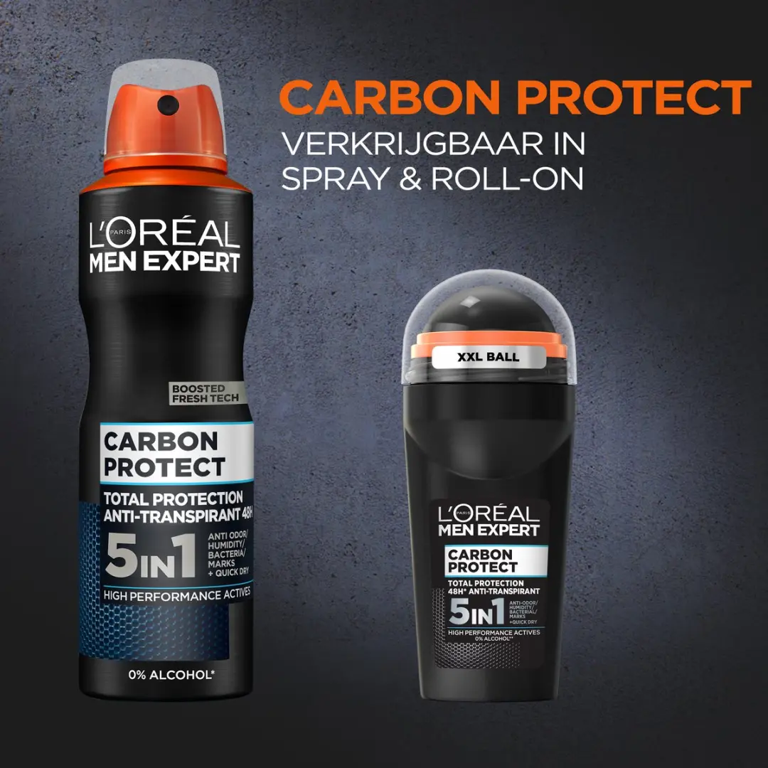L'Oréal Paris Men Expert Carbon Protect 5in1 Deo Spray - 6x150ml