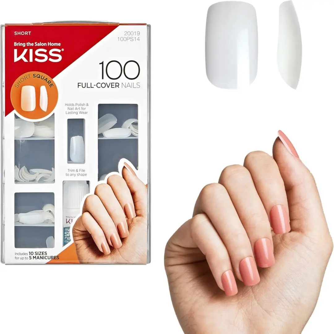 Kiss 100 Full Cover Nepnagels Vierkant
