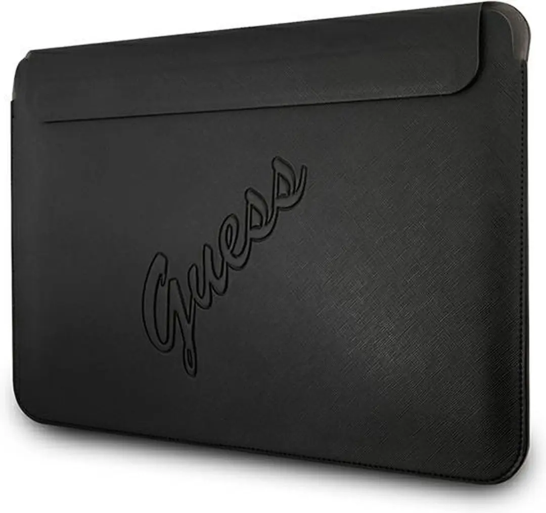 Guess Saffiano Vintage Laptoptas GUCS13PUSASBK - 13" - Zwart
