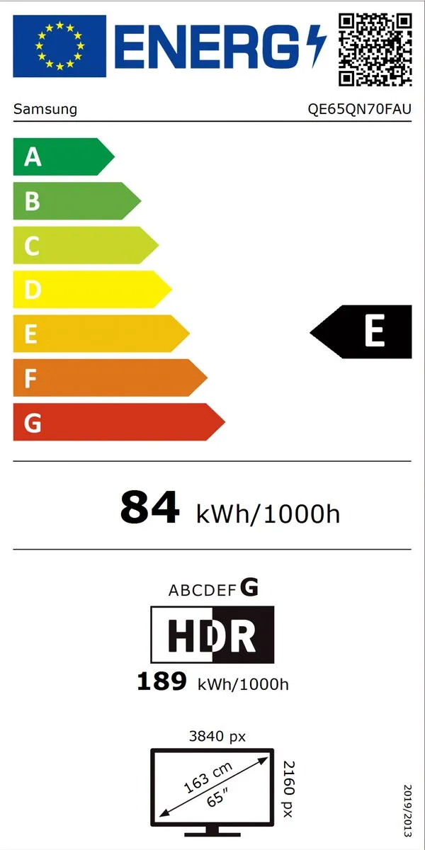 Samsung QE65QN70FA Neo QLED 65 inch - Zwart