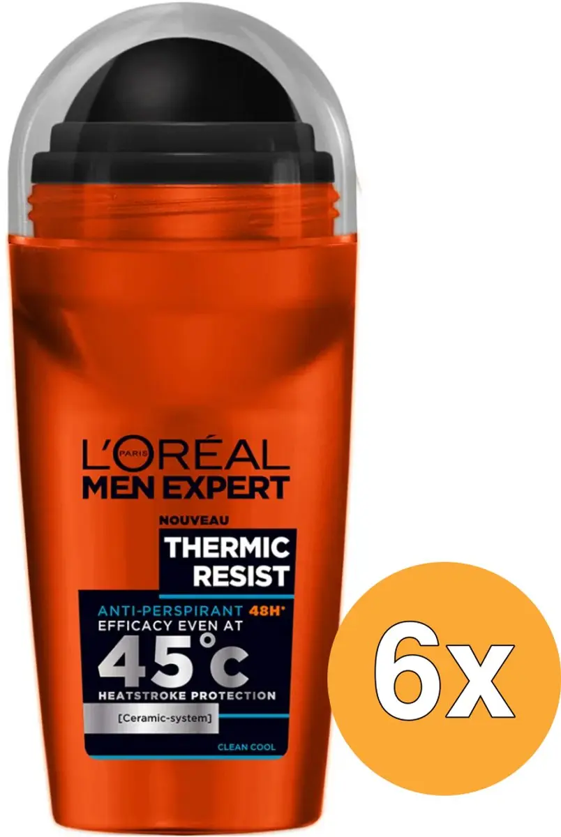 L'Oréal Paris Men Expert Thermic Resist Deo Roller - 6x50ml - afbeelding 6 van 6