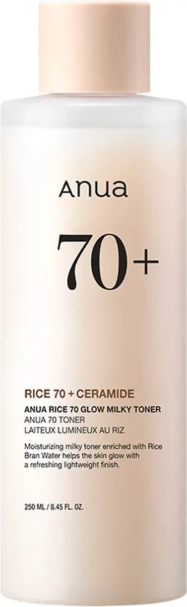 Anua Rice 70 Glow Milky Toner 250ml - afbeelding 6 van 6