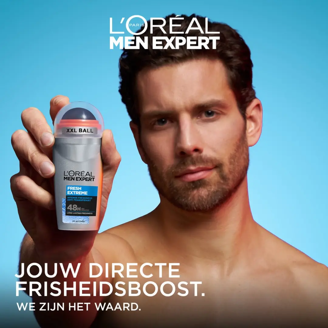 L'Oréal Paris Men Expert Fresh Extreme Deodorant Roller - 6x50ml