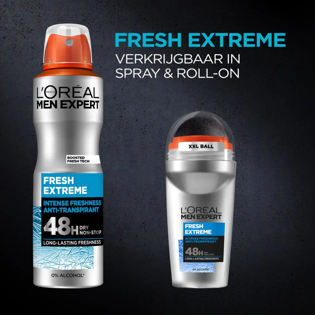 L'Oréal Paris Men Expert Fresh Extreme Deodorant Roller - 6x50ml