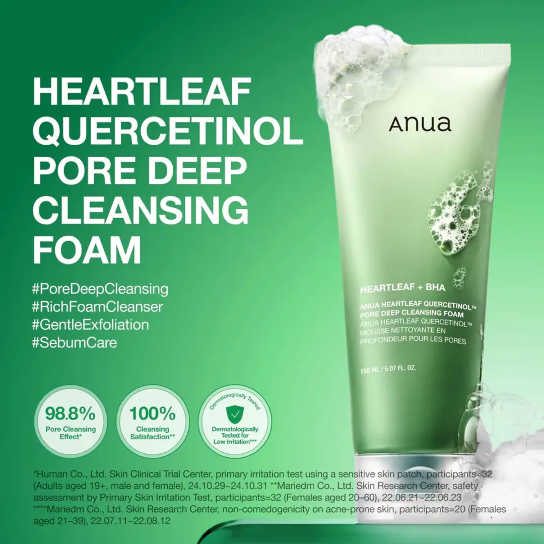 Anua Heartleaf Quercetinol Pore Deep Cleansing Foam 150ml
