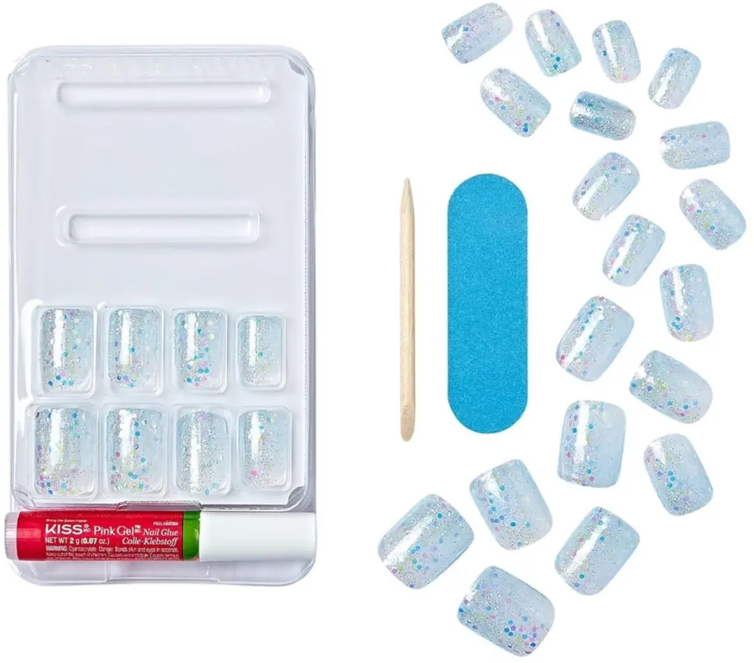 Kiss Gel Fantasy Dream Dust Kunstnagels - Holo deeltjes 28 Stuks