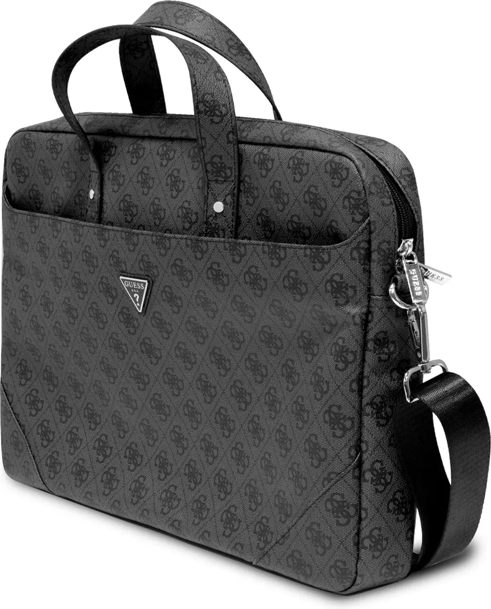 Guess 4G PU Triangle Logo Laptoptas 9119 - 16 inch - Zwart